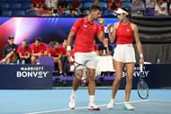 Novak Djokovic with Olga Danilovic at the 2024 United Cup